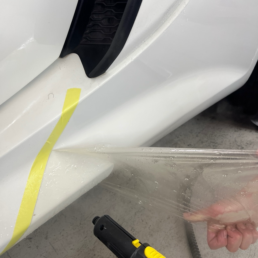 ロータス エキシージ　プロテクションフィルム施工　ストーンガード　剥がし作業　新潟