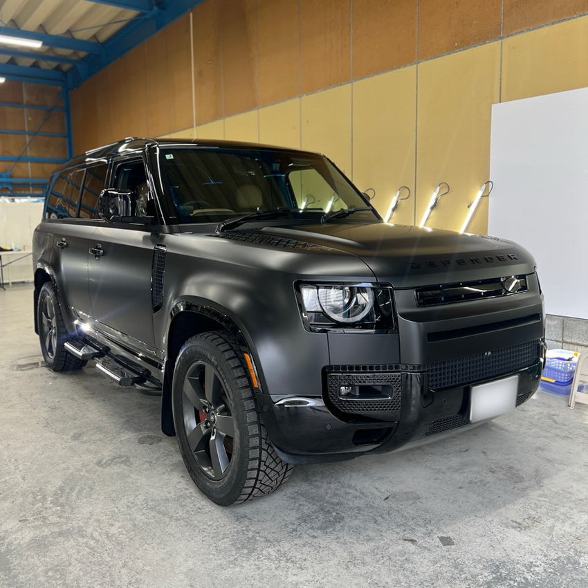 LAND ROVER DEFENDER 130　プロテクションフィルム施工　新潟　マットプロテクションフィルム　施工後