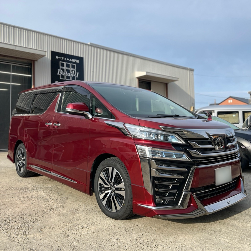 トヨタ・ヴェルファイア　スモークフィルム施工　新潟　WINCOS　施工例