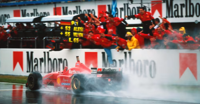 Michael Schumacher in Spagna nel 1996, foto presa dal sito formula1.com