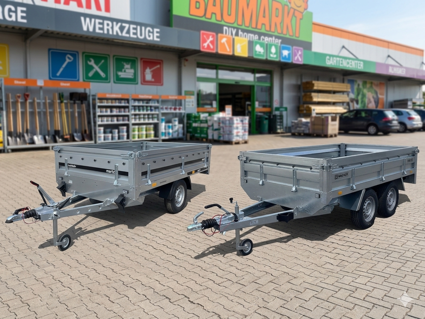 Hochlader 2700kg Magdeburg Tandem Einachser gebremst kaufen Profi Pkw Anhänger