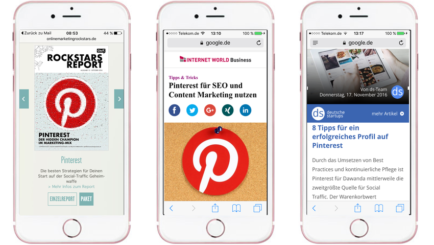 B2B-Beiträge rund um Pinterest