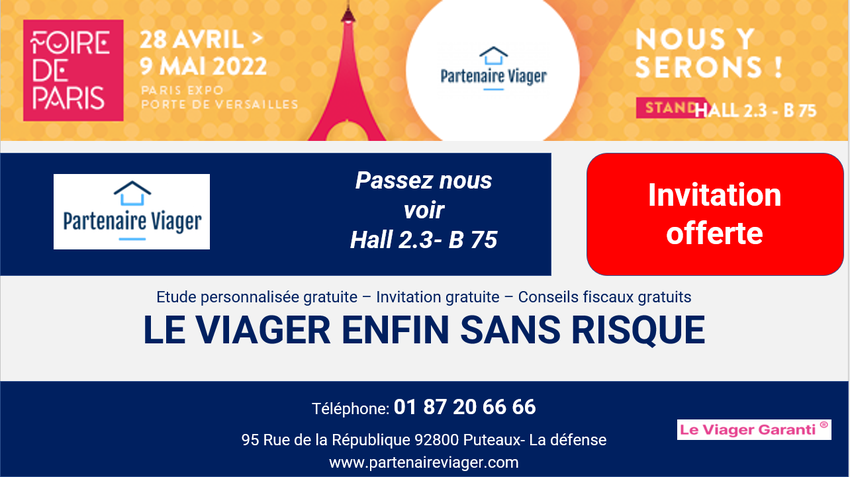 Partenaire Viager à la Foire de Paris 2022  