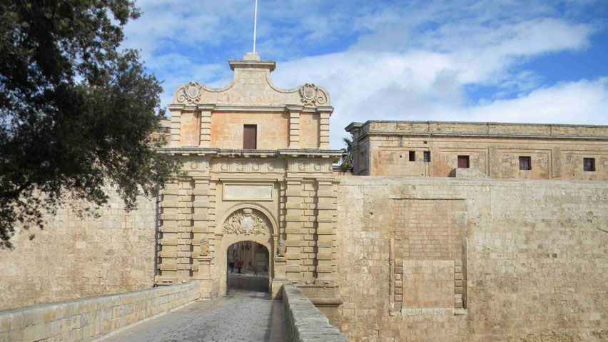 Eingang zur Festung von Mdina