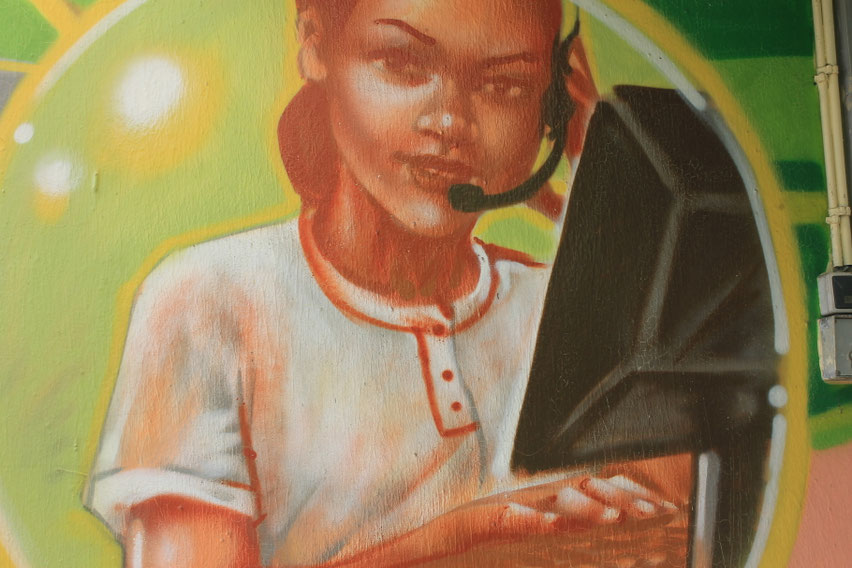 "[?Bienvenue au Standard?]" GRAFFITI DES RUES DE POINTE-à-PITRE, Guadeloupe, par PWOZ _ (Photo WKTL-Agency, Décembre 2015)
