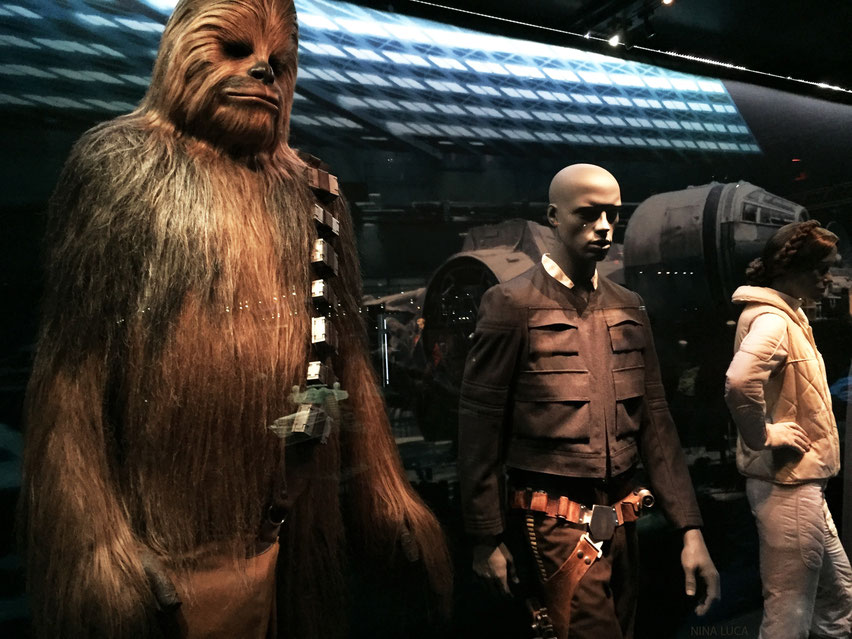 image: nina luca, star wars, star wars identities, star wars münchen, star wars exhibition, jedi, lightsaber, millenium falcon, starship, han solo, princess leia, chewbacca