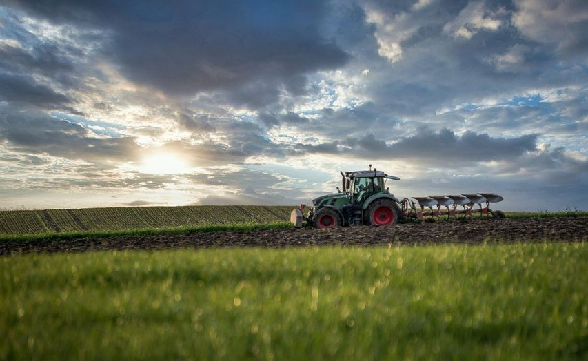 Landwirt beim Pflügen mit dem Traktor (Symbolbild: Franz Bachinger)