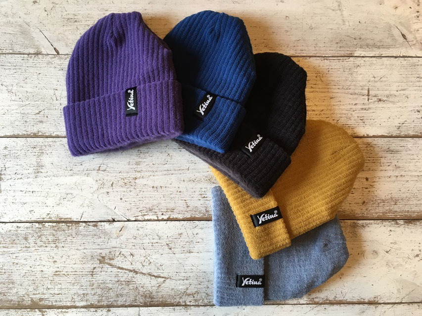 Yetina(イエティナ) Beanie 各¥5,800(+TAX)