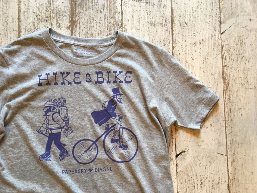 PAPERSKY（ペーパースカイ） HIKE ＆ BIKE T-Shirts　各￥3,800（+TAX）