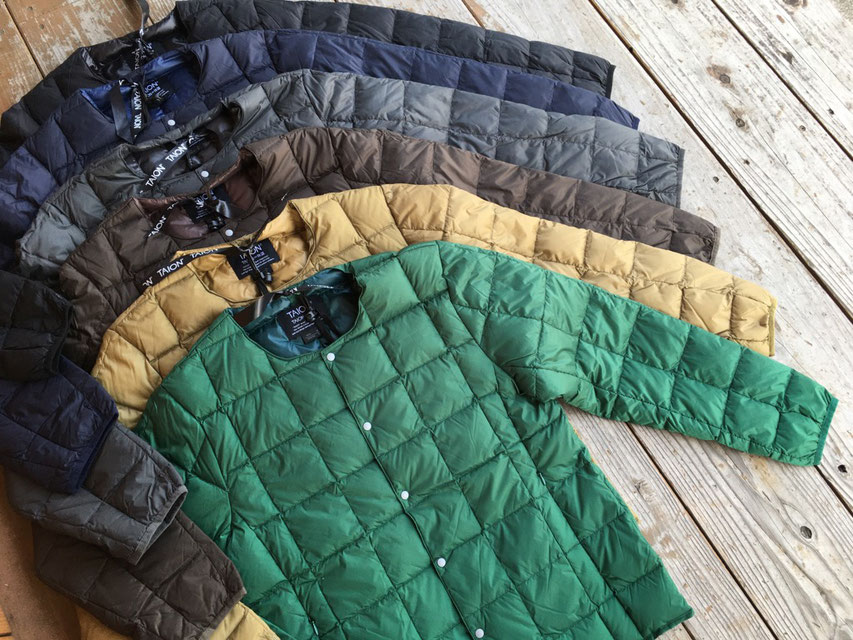 TAION(タイオン) Crew Neck Buttun Down Jacket 各¥5,600(+TAX)