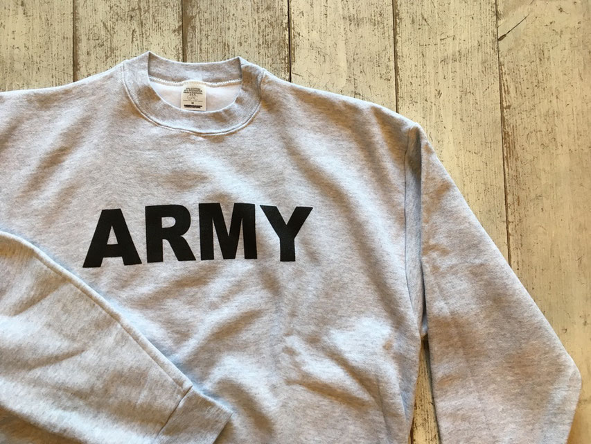 MILITARY SURPLUS（ミリタリーサープラス） US ARMY SWEAT　￥6,800（＋TAX）