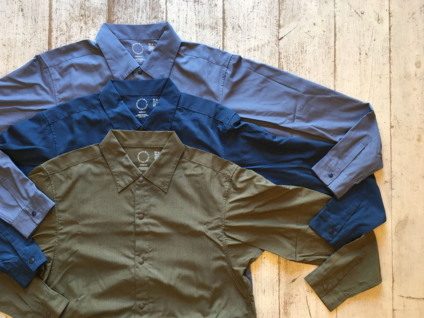 山と道(ヤマトミチ) Bamboo Shirt 各¥11,000(+TAX)