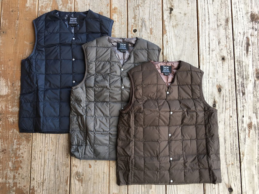 TAION(タイオン) V Neck Buttun Down Vest 各¥3,661(税込)