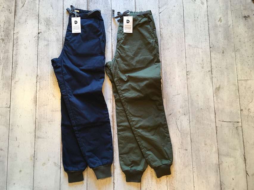 DEEPER'S WEAR（ディーパーズウェア） DEFENDER  RIB PANTS　各￥21,600（税込）