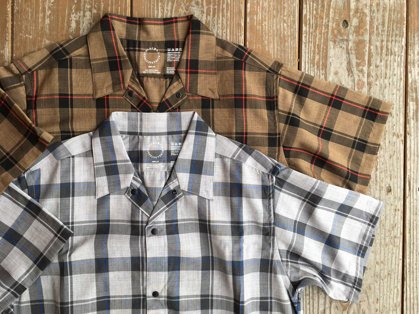 山と道(ヤマトミチ) Merino Short Sleeve Shirt 各¥14,000(+TAX)