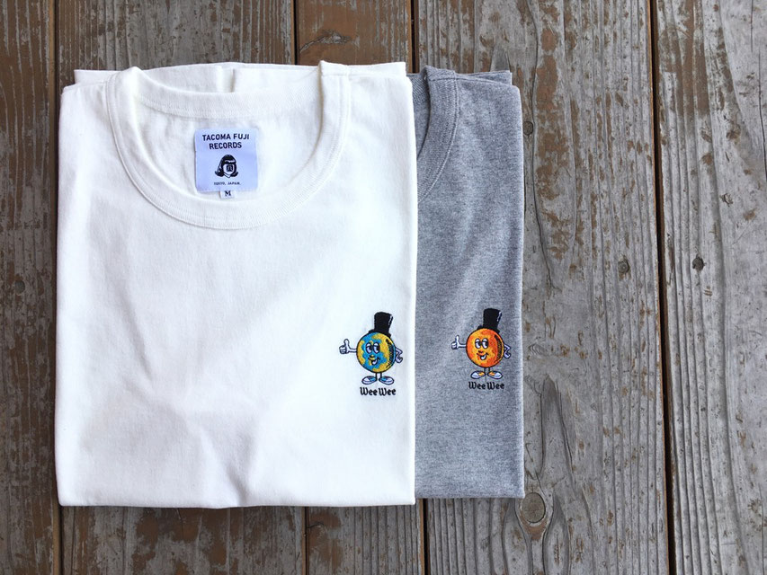TACOMA FUJI RECOARDS(タコマフジレコード) WEE WEE embroidery Tee designed by Jerry UKAI 各¥5,800(+TAX)