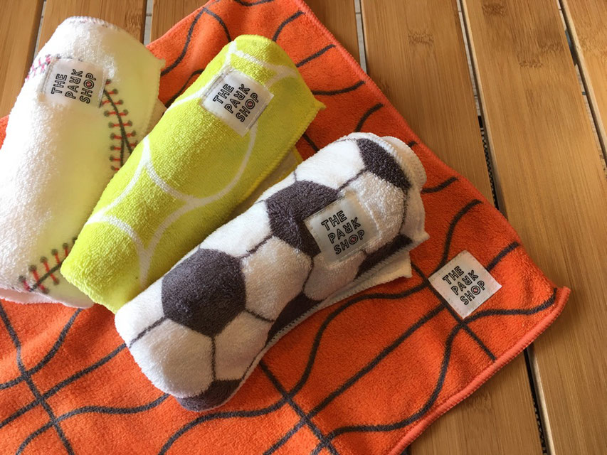 THE PARK SHOP(ザ・パークショップ) PLAYBALL CAPSULE MINITOWEL 各¥1,000(+TAX)