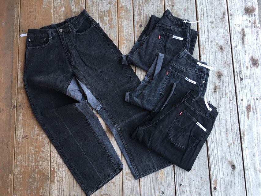 Sunny Side Up(サニーサイドアップ) Remake Wide Denim Pants(Black) 各¥18,000(+TAX)
