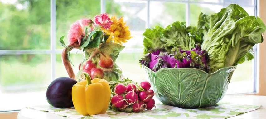 Frisches Obst und Gemüse für die gesunde Ernährung