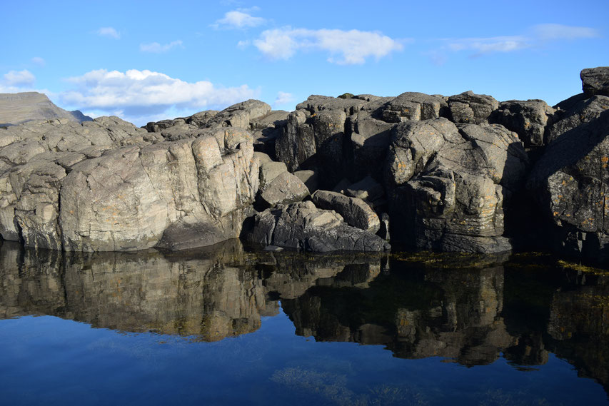 reflections of rocks - East Fjords