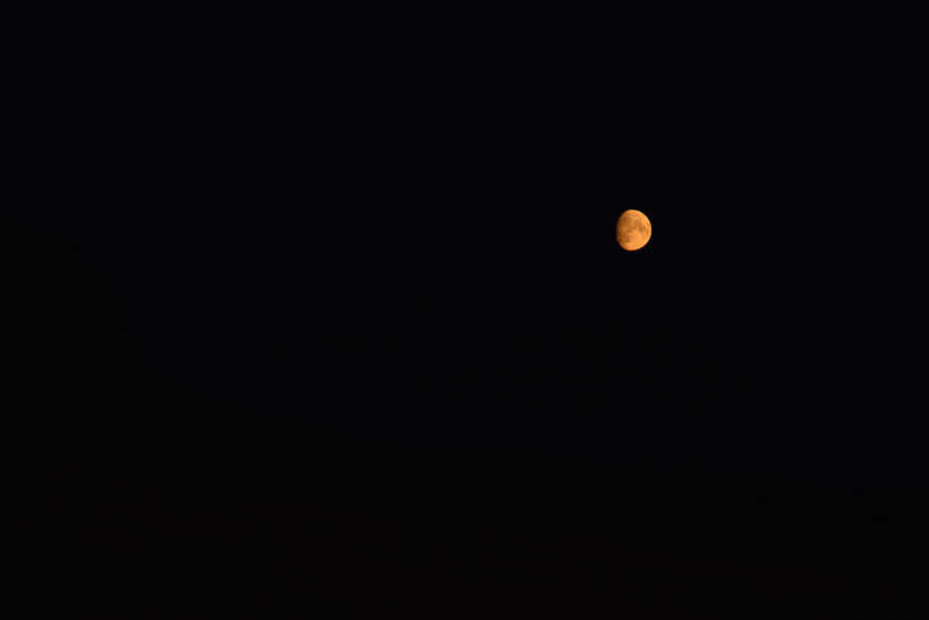 The moon, Iceland in Winter