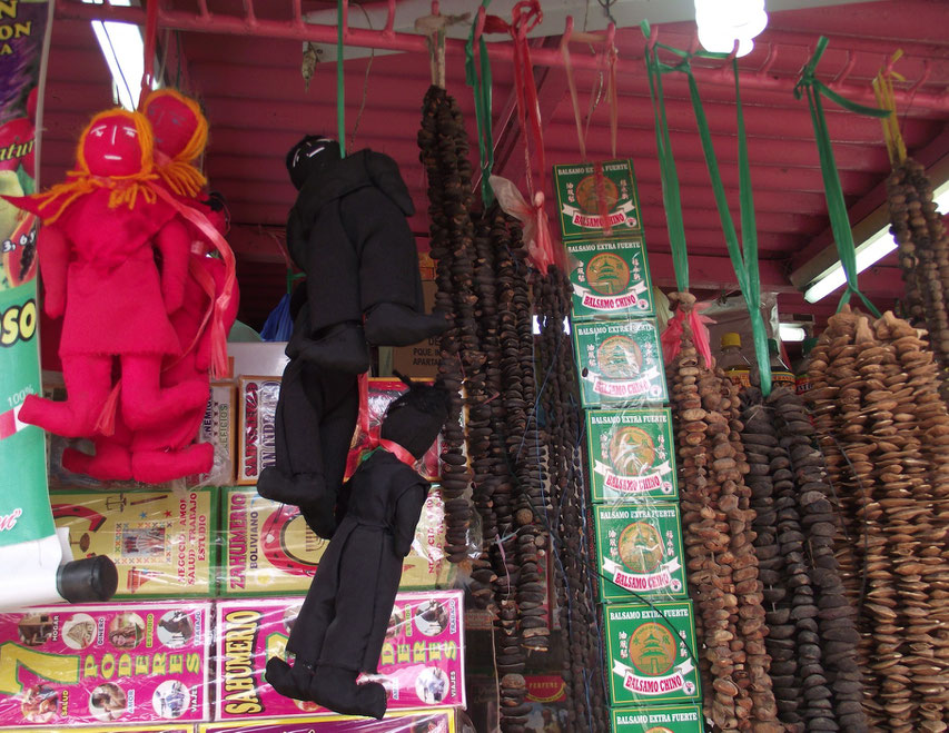 Chiclayo witches market voodoo dolls