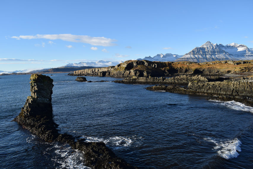 Coast and mountains, East Fjords, Iceland