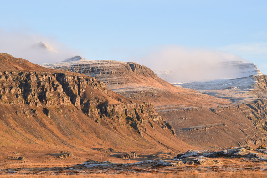 Mountains in Autumn, East Fjords, Iceland