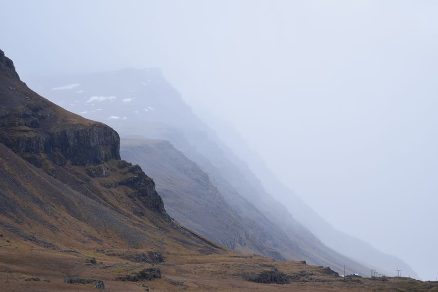 fading into the mist, East Fjords