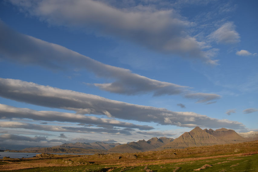 stripy sky - Havari, Djúpivogur and Sauðdalstindur, East Fjords