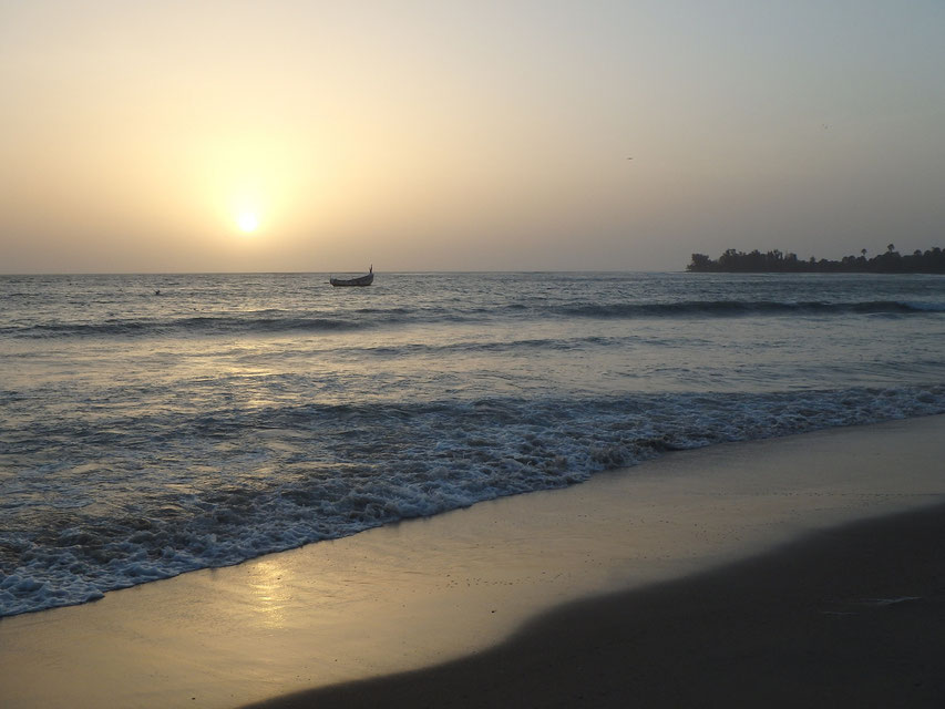 sunset on paradise beach, Sanyang, Gambia