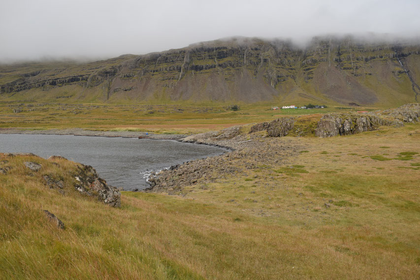 Havari Farm in fog, East Fjords, Iceland