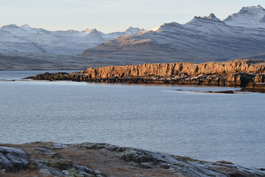 Coast and mountains, East Fjords, Iceland