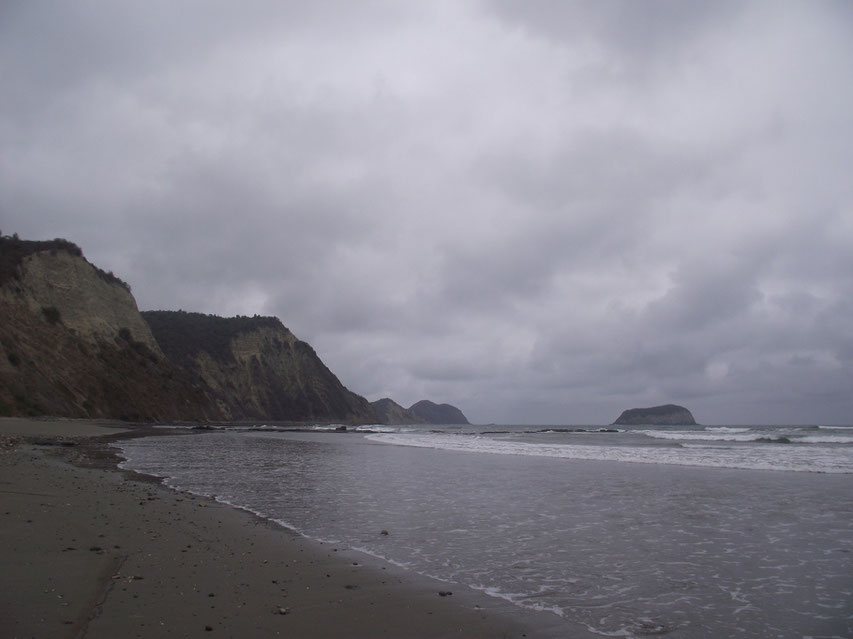 Puerto Cayo beach and cliffs, Ecuador