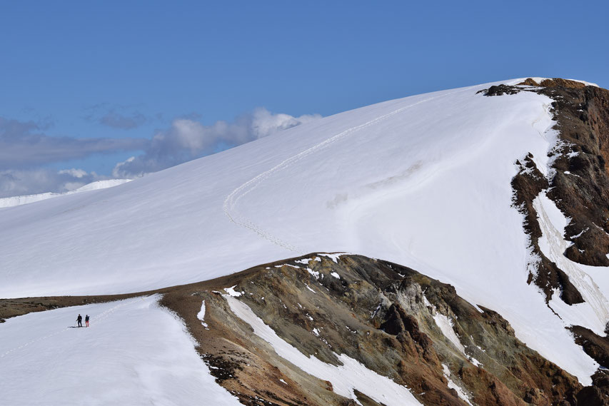 Skalli hike, Landmannalaugar snow