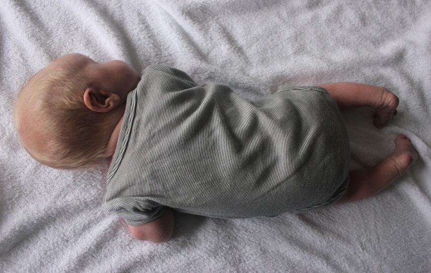 Zwart wit foto baby