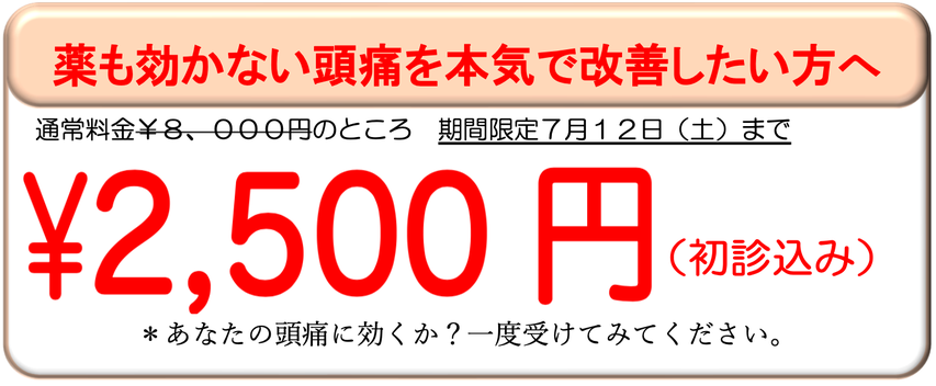病院の薬も効かないほどの頭痛を治すキャンペーン