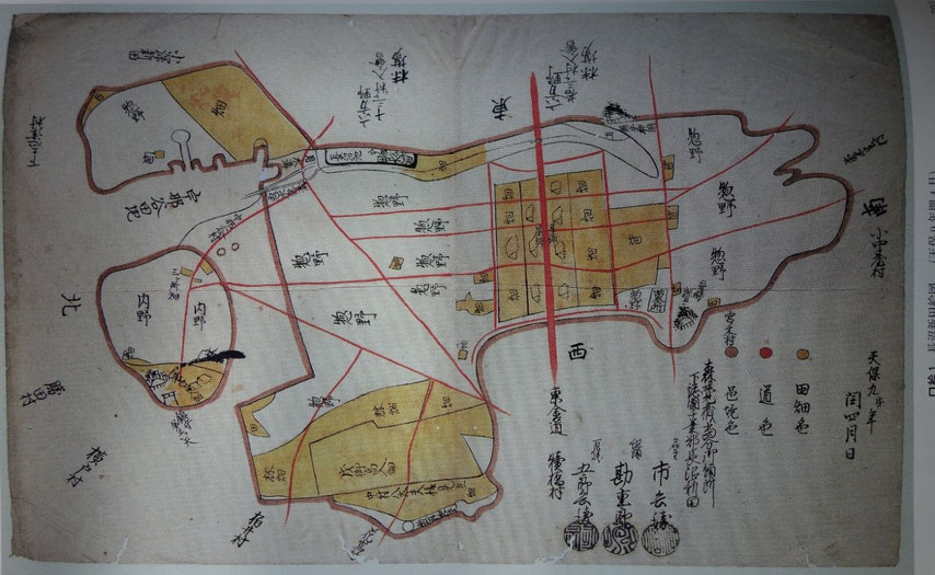 江戸時代の長沼新田　古地図　千葉市史ー史料編９近世より