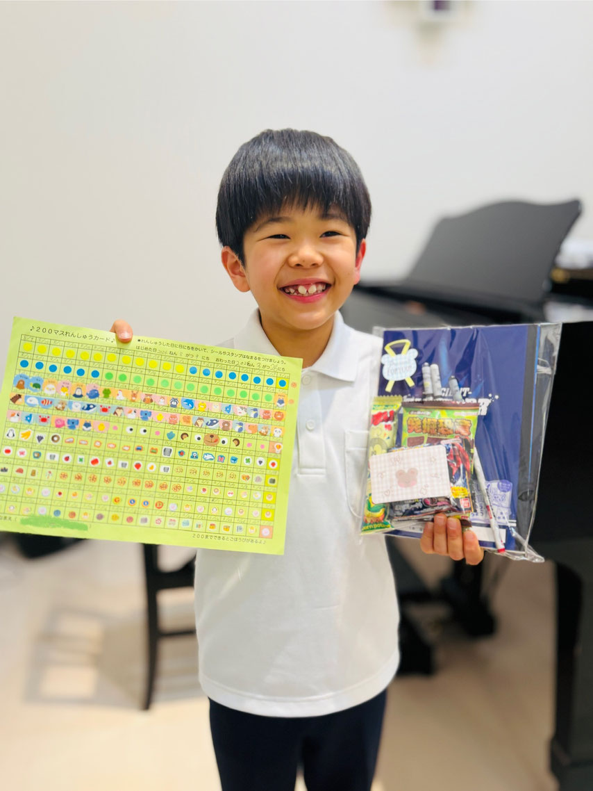 練習カード達成した生徒さん