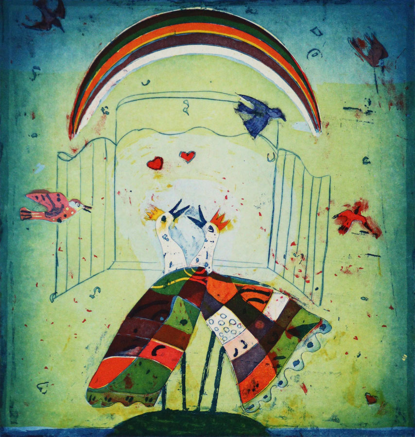 Weg ins Paradies, (Radierung), 58 x 70 cm
