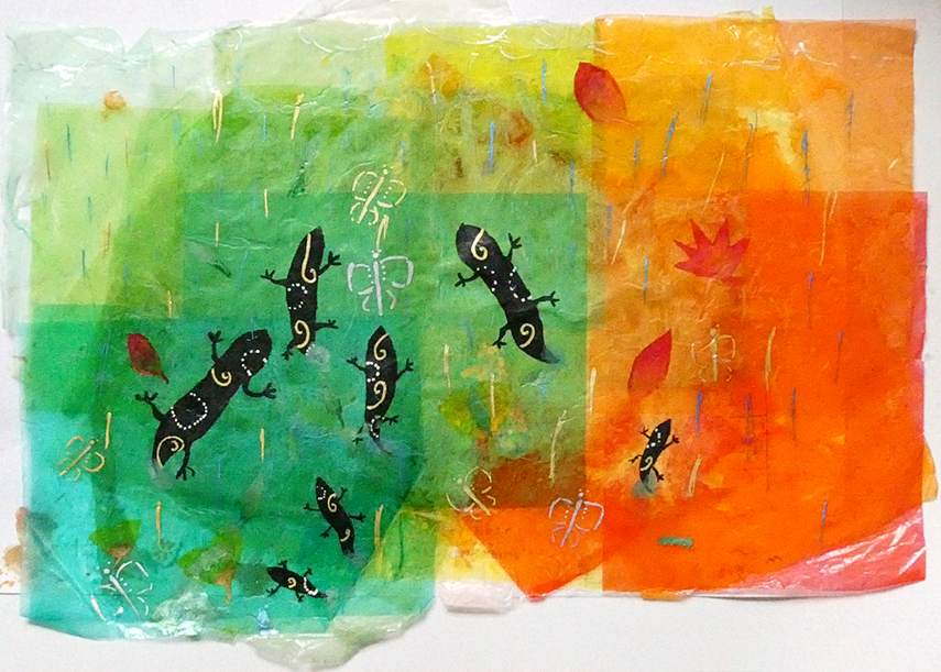 《しんぴの森》　37×57cm　３年生　Ｈさん