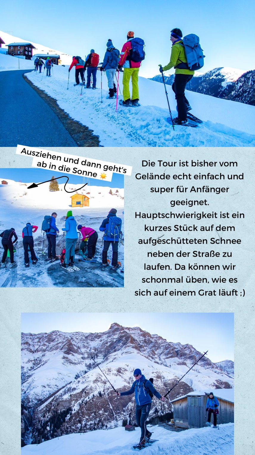 Winterlandschaft im Safiental entlang des Schneeschuhtrails Camana