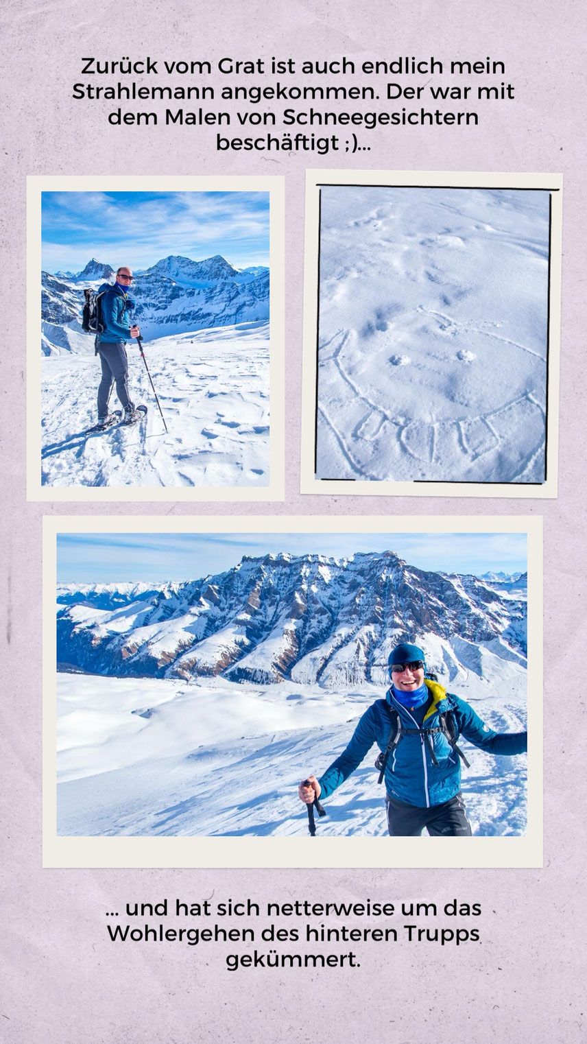 Winterlandschaft im Safiental während der Schneeschuhtour auf den Piz Tomül