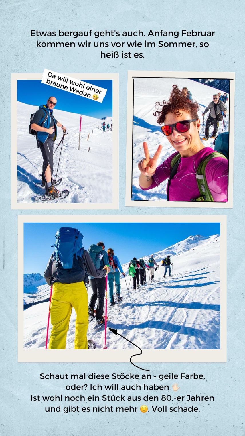 Panoramablick im Safiental bei der Schneeschuhwanderung auf dem Camana-Trail