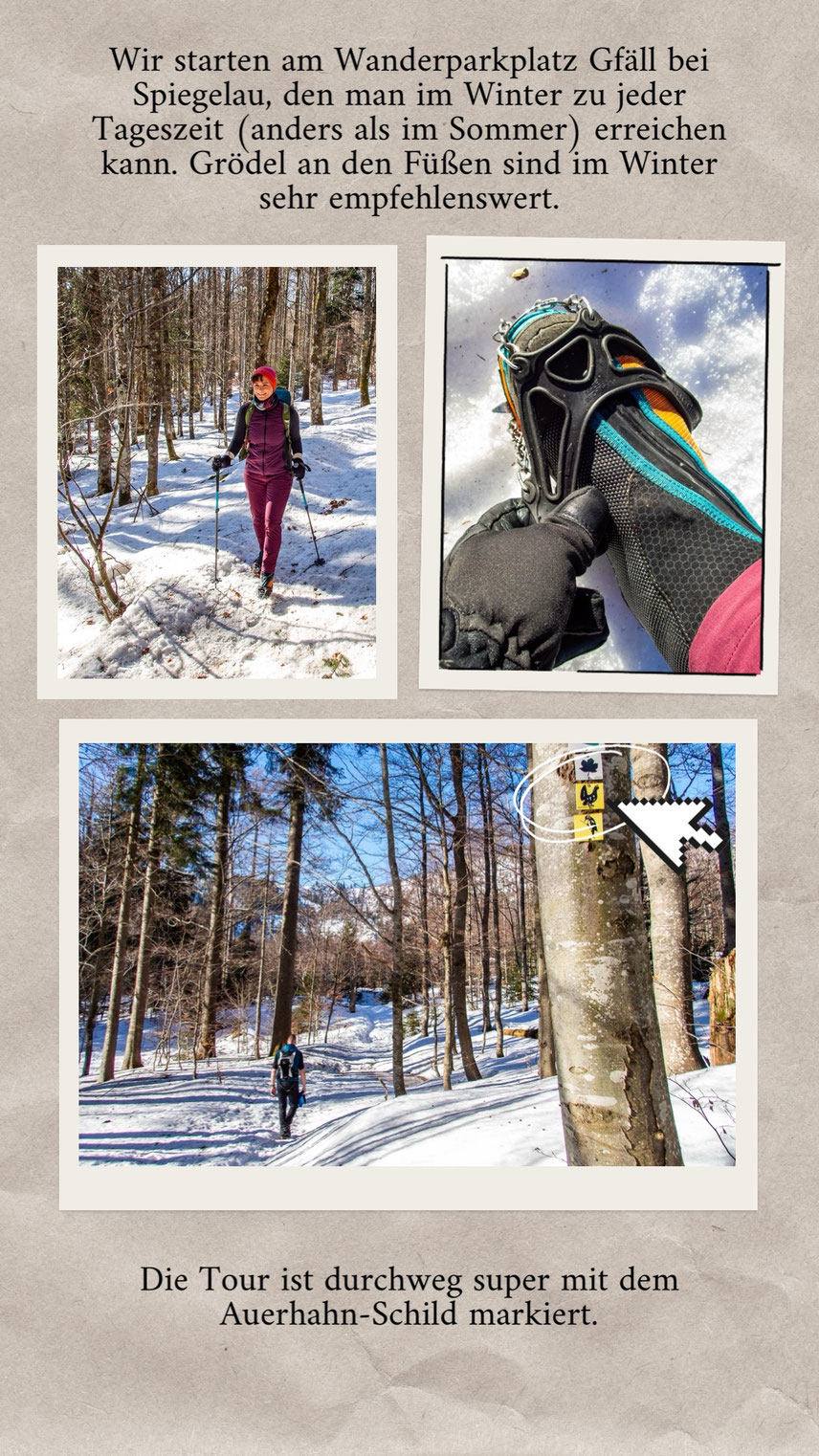 Aufstieg bei der Winterwanderung auf den Großen Rachel