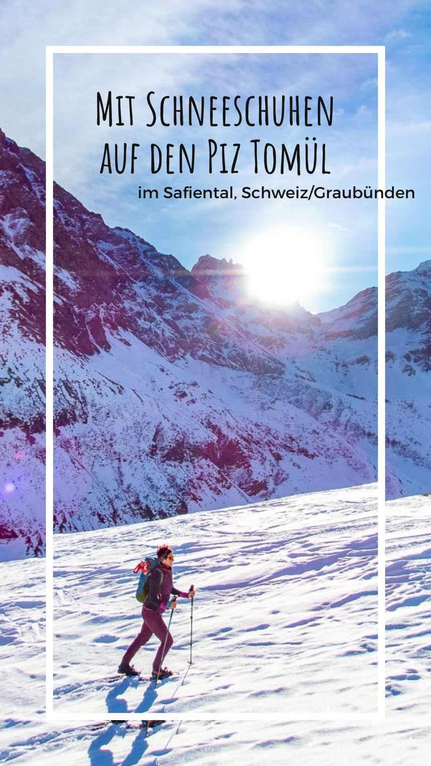 Schneeschuhwanderung im Safien Tal, Graubünden, Naturpark Beverin - auf den Gipfel des Piz Tomül/ Wissensteinhorn.