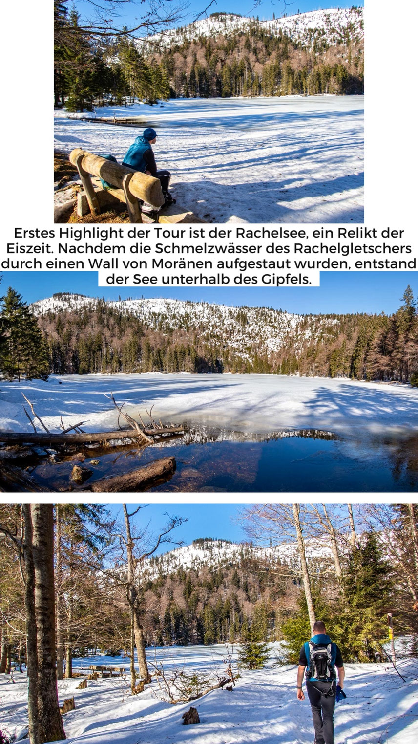 Winterlicher Rachelsee im Nationalpark Bayerischer Wald