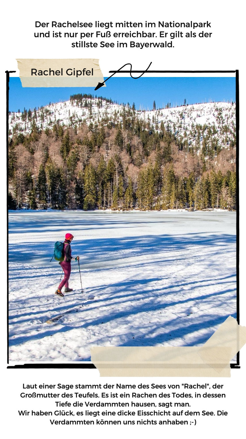 Winterlicher Rachelsee im Nationalpark Bayerischer Wald