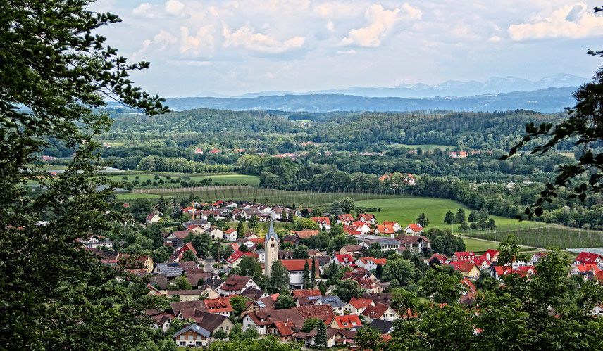 Blick auf Laimnau vom „Hausberg“ Grafenholz