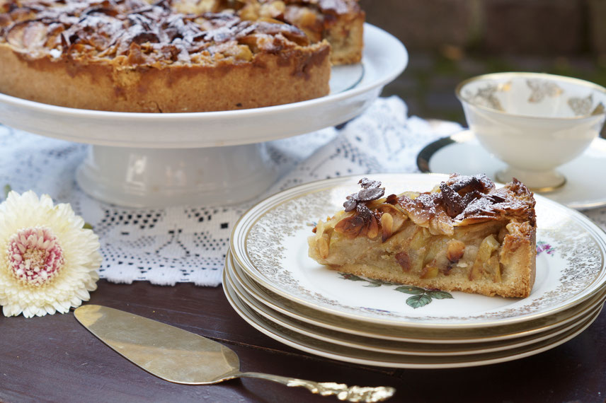 Apfelkuchen mit Mandel-Knusper